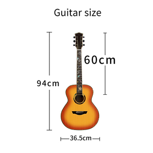 Acoustic Guitar 6 <b>Strings</b> Wood Body Lacquered Fretboard Mahogany Neck for Music Lovers - Product Image 4