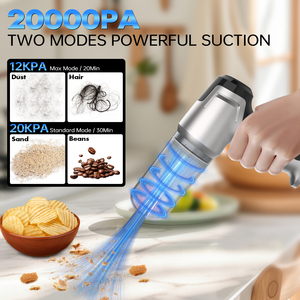 เครื่องดูดฝุ่นในรถยนต์น้ำหนักเบาไร้สายแบบมือถือเครื่องดูดชาร์จ USB แบบพกพาขนาดเล็กสำหรับรถบ้าน - Product Image 2