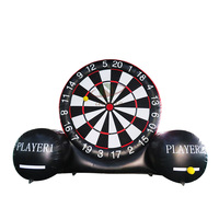 Jeu de fléchettes de football gonflable d'extérieur en bâche PVC enduite de 2,5 m de diamètre, certifié CE