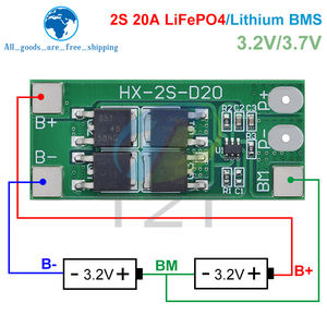 TZT 2S 6.4V 7.4V 20A LiFePO4/18650 al litio 32650 scheda di protezione della carica della batteria 13A corrente di lavoro 20A limitazione della corrente - Product Image 6