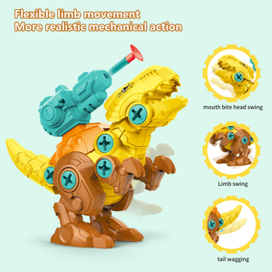 Juguete de Construcción de Dinosaurios Desarmable, Juguete de Disparo de Balas Blandas, Juego de Rompecabezas de Triceratops para Niños - Product Image 5