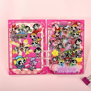 Cuaderno Acrílico de las Chicas Powerpuff, Cuaderno de Hojas Sueltas <span class=keywords><strong>A7</strong></span> con Personajes de Dibujos Animados, Perlas Decorativas de PVC, Éxito de Ventas en Estados Unidos - Product Image 1