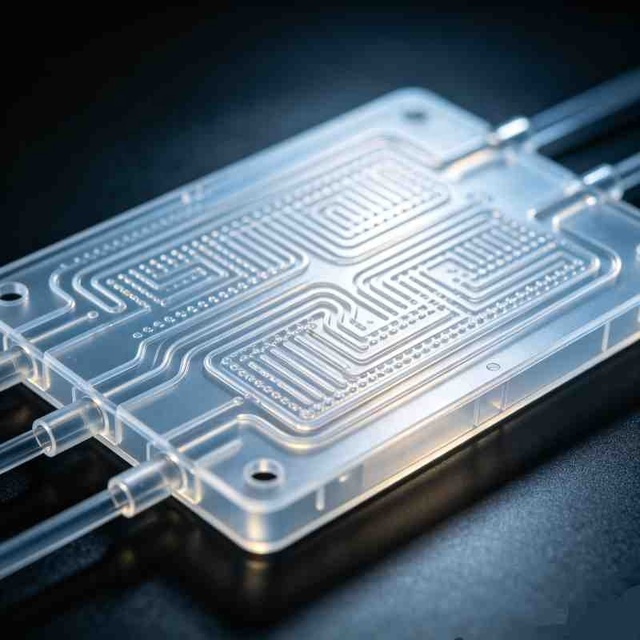 PMMA PC Hybrid Microfluidic Chip Multi Material Assembly for Complex Diagnostic Medical Systems OEM ISO13485 Certified Class