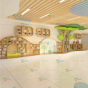 Estantería Nórdica Simple Chiquitos, Librería Infantil, Diseño Interior, Estantería de Madera para Pared, Mueble Estantería para Escuela o Librería - Product Image 4