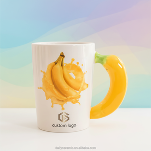 Taza de Cerámica con Asa de Plátano 3D, Taza de Café, Leche o Té con Estampado de Fruta Divertida, Regalo Original - Product Image 3