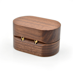 Biểu Tượng Tùy Chỉnh Gỗ Hộp Nhẫn <span class=keywords><strong>Handmade</strong></span> Óc Chó Gỗ Engagement Wedding Nhẫn Trang Sức Bao Bì Hộp - Product Image 4