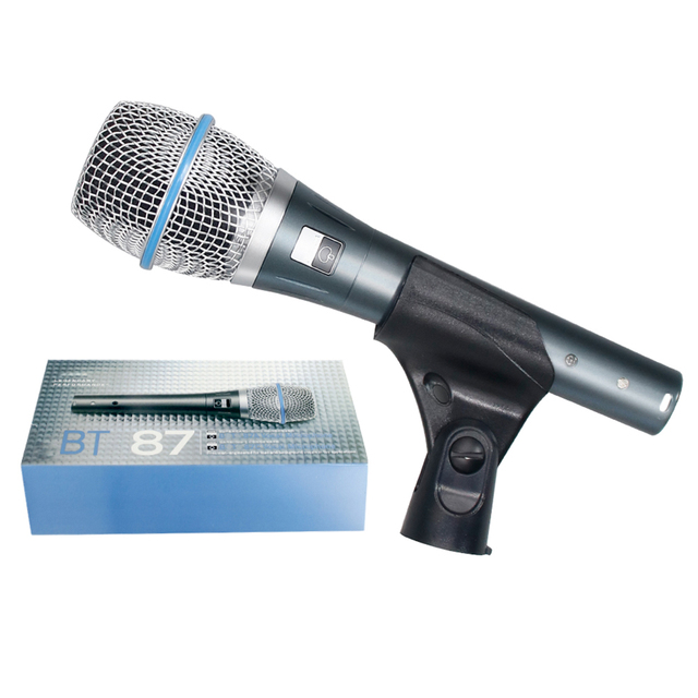 Top Quality Metal BETA87A Wired Microphone BETA87 Supercardioid Condenser Mic for Live Vocal Karaoke Performance Studio Recoding