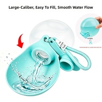 Bouteille d'eau pour animaux de compagnie 2 en 1, portable, pliable, anti-fuite, sans BPA, qualité alimentaire, pour chien et chat, voyage, extérieur, avec bol