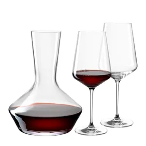 Juego de vino Leonardo de 3 piezas, decantador y copas, juego para servir vino tinto - Product Image 1