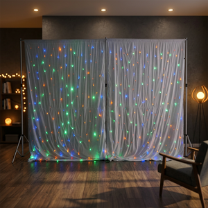 <b>LED</b> <b>Star</b> Curtain with RGB White Blue Red Green Lights for Stage Event Decoration - Product Image 2