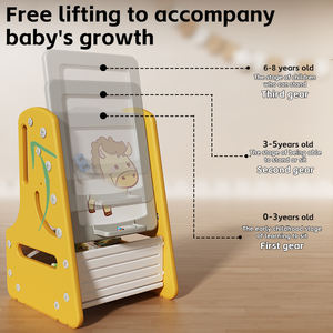 3-in-1ユニセックスポータブルプラスチックアートイーゼル磁気落書きボード書き込みタブレット黒板おもちゃ多機能子供描画ボード - Product Image 6