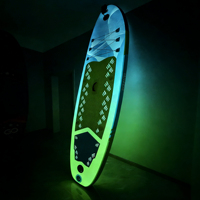Planche de paddle lumineuse 500D 1000D avec éclairage LED, planche de surf gonflable lumineuse