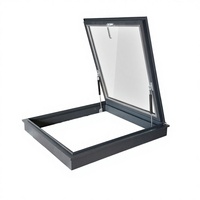 Ventana de Techo Corrediza Moderna para Villa, Hecha a Medida, con Claraboya, Eléctrica, Insonorizada, Doble Vidrio, Aleación de Aluminio, Acero Inoxidable, para Techos Planos