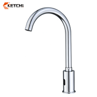 Robinet de cuisine intelligent à détecteur de mouvement sans contact, monocommande, design moderne et classique, économie d'eau, finition brossée, montage sur plan.