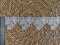 Bande de dentelle florale blanche en guipure brodée motif rose, transparente, écologique, tricotée, pour robe de mariée, couture DIY, maison, filles