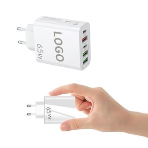 White Color <b>UK</b> <b>Plug</b> Charger Portable Pocket Size USB Type C 65 Watt Fast Charging Wall <b>Adapter</b> for Mobile - Product Image 4