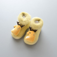 Chaussette de bébé tube de dessin animé 3d de la mode japonaise avec semelle en caoutchouc
