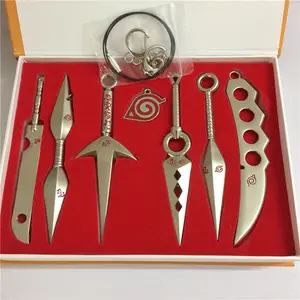 Narut Ninja Waffen Set von 7 Stück Narut Kostüm Cosplay Zubehör Boruto Schlüssel bund