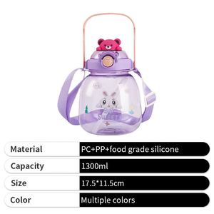 Wholesale Water Portable Clear Cute Cartoonplastic School Event <b>Drinking</b> <b>Bottle</b> for Promotion - Product Image 5
