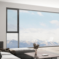 Ventana Abatible de Seguridad de Aleación de Aluminio con Cierre Multipunto, Herrajes Alemanes, Doble Acristalamiento, Apertura Interior, para Villa, con Certificación Energy Star