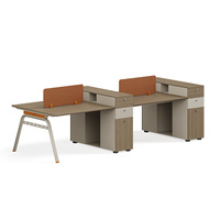 Bureau de travail en bois pour quatre personnes, directement de l'usine, mobilier de bureau moderne pour la maison, montage facile, extensible pour plusieurs personnes