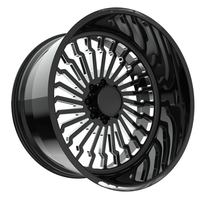 Jantes de camion forgées noires à rebord profond personnalisées SL 30X14 28X16 22X10 26X16 avec 6X139.7 8X180 pour GMC Sierra 1500 Chevy Silverado 1500