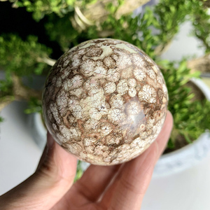 ลูกบอลคริสตัลอะเกตดอกแดนดิไลออนธรรมชาติขัดเงา ลวดลายโดดเด่น หินบำบัด สำหรับตกแต่งและเป็นของขวัญ ขายส่ง - Product Image 3