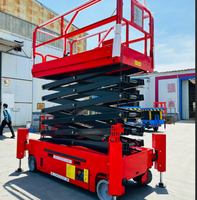 Plateforme élévatrice à ciseaux électrique robuste, automotrice, pour travaux de construction