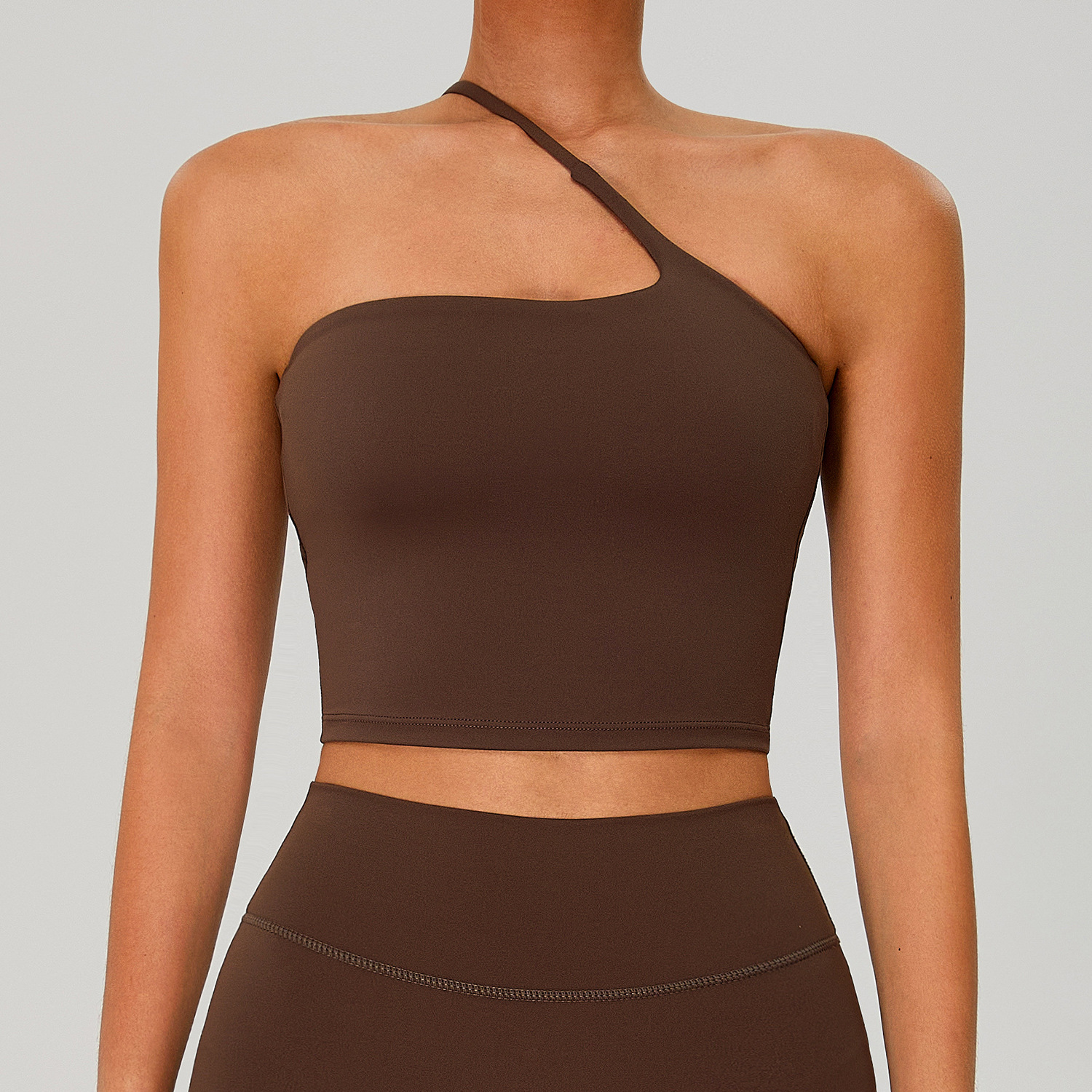 Breathable Fashionable Cross-Shoulder Backless Yoga Tank Top Fitness Wear Outdoor Quick-Dry Running Sports Tight Four-Way Front