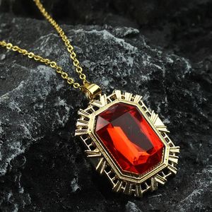 Collar de Rubí de Sandman, Cosplay del Rey de los Sueños, Morfeo, Colgante de Piedra Roja, Joyería Vintage, Accesorios de Disfraces, Regalo para Fans - Product Image 5