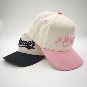 หมวกเบสบอลทรงห้าชิ้นสีทูโทนแบบมีโครงสร้างสำหรับผู้ชาย แฟชั่นระดับไฮเอนด์ สีชมพู - Product Image 6