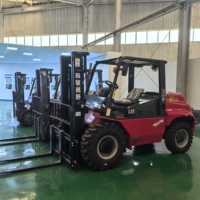 Chariot élévateur électrique S-20 2 tonnes avec accessoires de rotation et de préhension de balles, batterie lithium-ion, transmission 4x4 et déplaceur latéral hydraulique