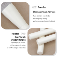 Proveedor de Brochas de Maquillaje OEM ODM, Brochas de Maquillaje Profesionales de Fibra Vegana Suave, Logotipo Personalizado, Marca Privada, Set de Brochas para Belleza