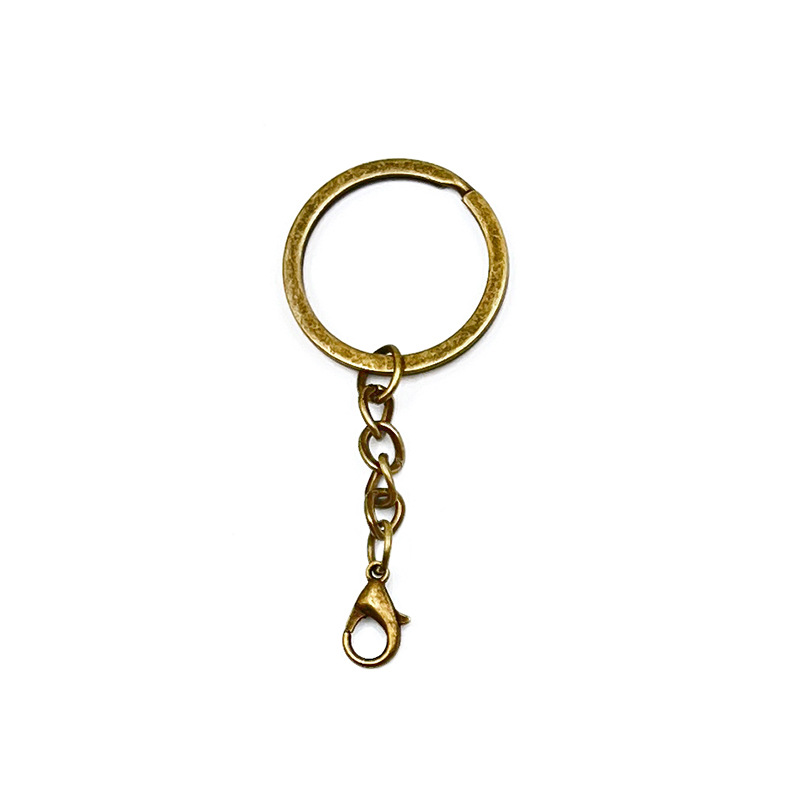 30mm flat keychain with 12 lobster buckles