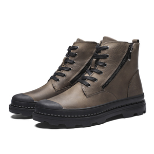Meilleur prix 2021 Chaussures de randonnée imperméables pour hommes en cuir véritable pour toutes les saisons - Product Image 5