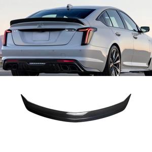 Alerón trasero de fibra de carbono real para Cadillac CT5, alerón de techo, alerón de maletero, kit de carrocería, accesorios para coche - Product Image 1