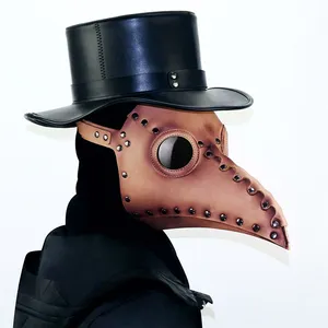 Cosplay Pesta Kostum Halloween Masker Steampunk Hidung Panjang Paruh Wabah Dokter Burung Menakutkan Pesta Topeng