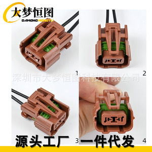 DAMENGHENTU Front Fog Light Connector Wiring Harness <b>12V</b> IP67 PVC Jeep Wrangler 2010-2024 Pigtail <b>Plug</b> - Product Image 3