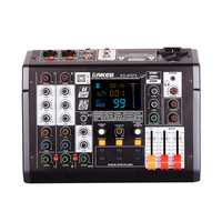 Console de mixage audio professionnelle 4/6/8 canaux avec effets de réverbération numérique 99DSP intégrés, connectivité Bluetooth USB, métal