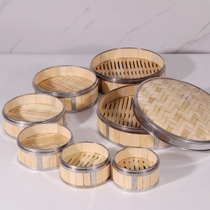 Babybear Écologique Bambou Alimentaire Vapeur Panier Ensemble Mini Boulette DimSum Cuisinière 3L Capacité 2 Couches En Gros - Product Image 1