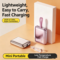 Batterie externe à charge rapide 10000 mAh, chargeur portable avec câble intégré PD QC3.0, Power Banks 10000 mAh, logo personnalisé