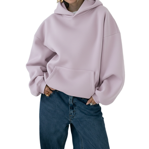 เสื้อฮู้ดผู้หญิงสำหรับฤดูหนาว ผ้าฝ้ายผสมโพลีเอสเตอร์ เนื้อผ้านุ่ม ระบายอากาศได้ดี เป็นมิตรกับสิ่งแวดล้อม น้ำหนักเบา สวมใส่สบาย สามารถปรับแต่งได้ - Product Image 3