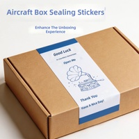 Autocollants de remerciement personnalisés pour cadeaux, étiquettes avec logo, autocollants d'étanchéité pour boîtes d'avion, autocollants adhésifs pour emballages express e-commerce