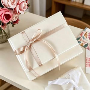 Yarcony Shimmer Ivory <b>Wrapping</b> <b>Paper</b> 17 Inches X 16.5 Feet Solid Color Pearly Lustre Gift Wrap <b>Paper</b> - Product Image 2