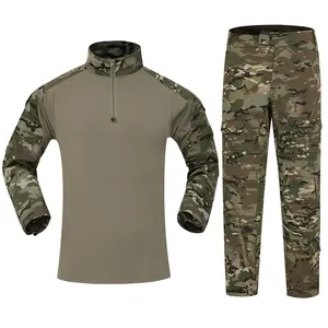 Roupa de camuflagem G2 para homens, roupa esportiva tática de poliéster e algodão misturado, resistente ao desgaste, traje tático de camuflagem para homens