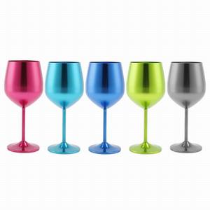 Vente en gros/Logo personnalisé 500ml verre à vin en aluminium 16oz gobelet en aluminium verre à vin créatif verre à glace en aluminium pour cocktail - Product Image 2