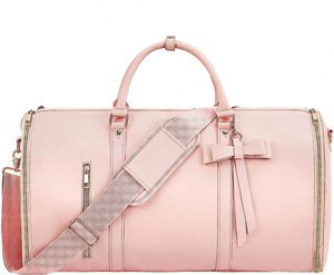 BSCI factory Convertible Suit Travel Bag <b>Foldable</b> Duffle Bag for Women with Toiletry Pocket, Shoulder Strap and <b>Shoes</b> - Product Image 6