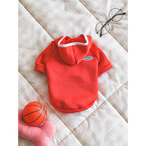 Traje de entrenamiento para mascotas, ropa para gatos con capucha, tallas XS XXL, transpirable, sólido, rojo, estilo novedoso para otoño, accesorio de Año Nuevo chino - Product Image 1