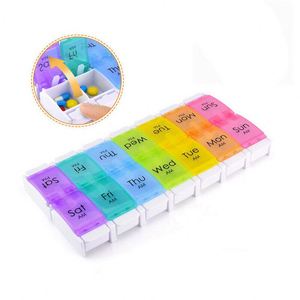 Vente en gros de boîte de rangement à 14 compartiments, organiseur de pilules, boîte à pilules hebdomadaire pour 7 jours - Product Image 4