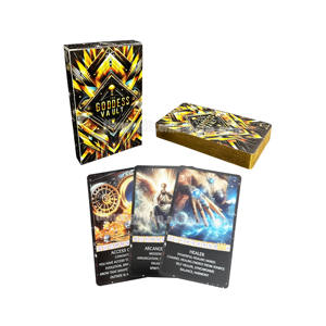 Cartes <span class=keywords><strong>Oracle</strong></span> d'Affirmation pour la Famille, Personnalisables avec Logo, Bords Dorés, Écologiques, sur Papier, Thème Déesse - Product Image 2